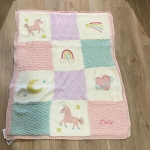 NWT Pottery Barn Kids baby blanket Lucy
